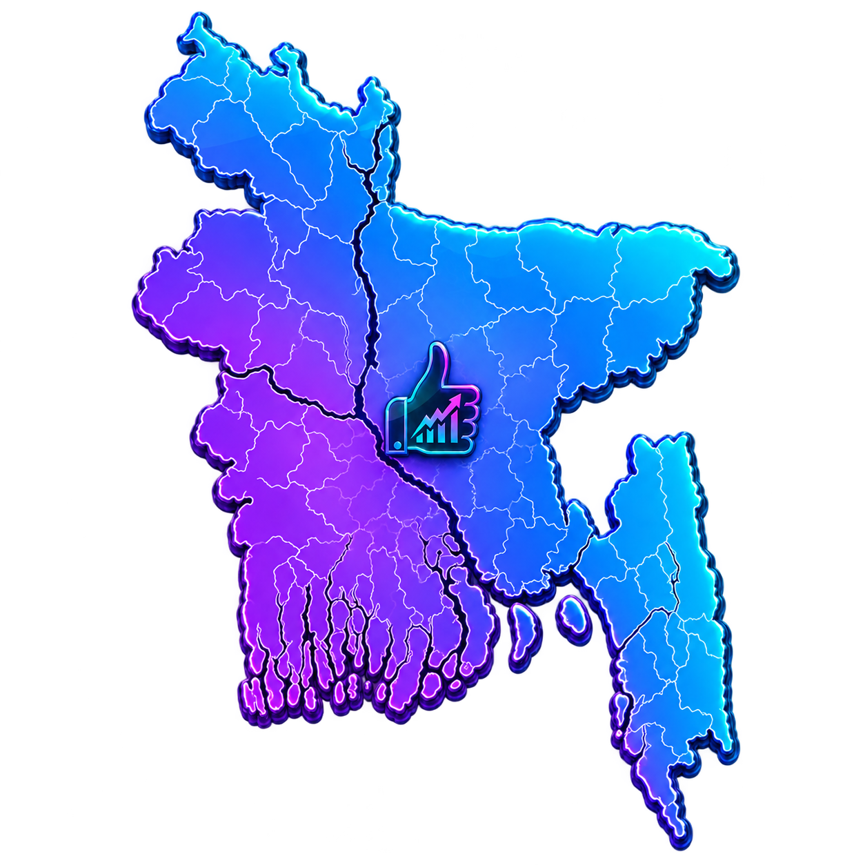 GrowLiker SMM Panel Bangladesh coverage map